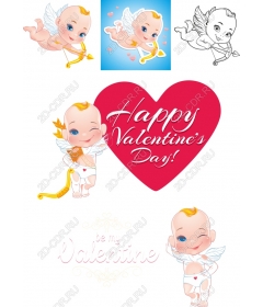 Charm Cupid: a set of Valentine's Day