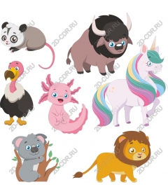  Set of bizarre animals collectibles