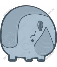 Playful blue elephant