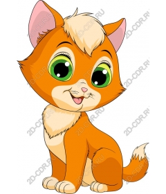 Playful cartoon cat