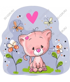  Adorable pink kitty