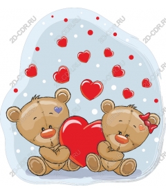  Cute Teddy bears holding a heart