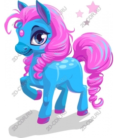  Charming blue pony