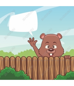 Funny bear with custom speech bubble