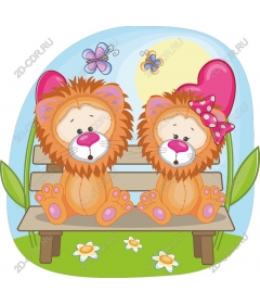  Charming pair of lions