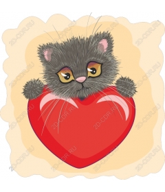  Adorable kitty in a heart
