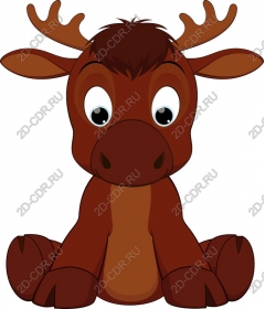  Cute cartoon elk