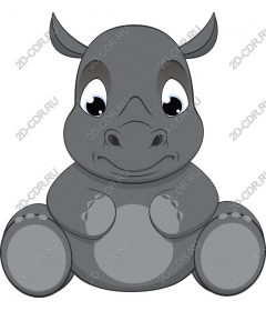  Cute sitting Rhino