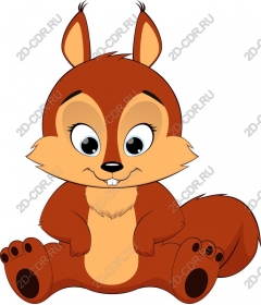 Funny cartoon squirrel