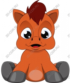 Funny cartoon pony