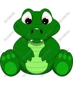  Cute cartoon alligator