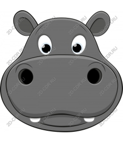  Cartoon Hippo face