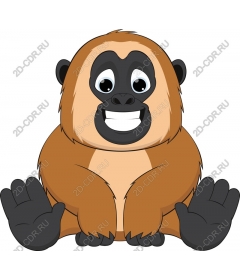 Playful animated monkey