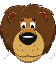  Cute cartoon lion face