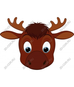  Adorable cartoon moose head