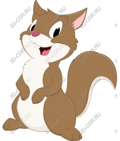  Cute cartoon squirrel