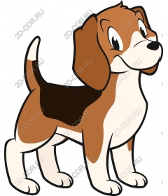 Playful cartoon about a beagle