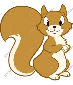 Funny cartoon squirrel