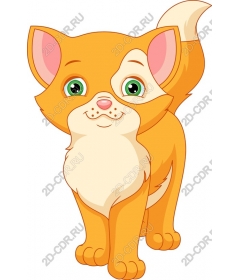 Playful cartoon cat