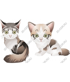  Игривый кошачий дуэт