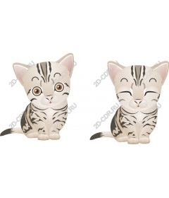  Set of cute kittens