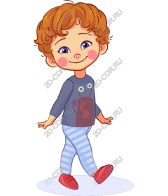 Funny curly boy