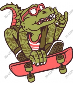  Cool dinosaur skateboarder