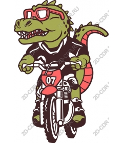 Dino Rider: A cool dinosaur motorcycle