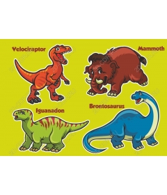  A collection of children's cartoons "Dinosaurs and mammoths"