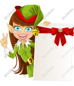 Hilarious Christmas elf with pure parchment