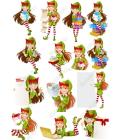 Set of Christmas elf