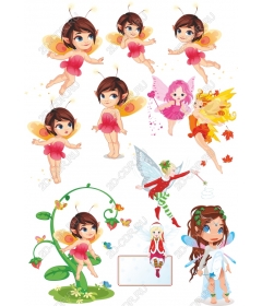 Set clipart "Magical fairy" — adorable