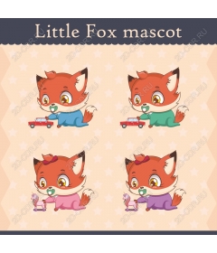  Set of Little Fox charms
