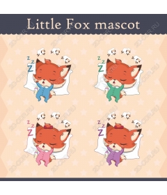 Set of Little Fox charms
