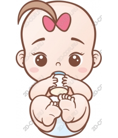  Adorable baby in the bottle