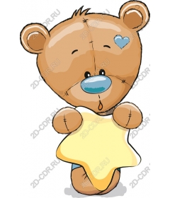  Soft Teddy bear with a star