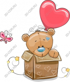  Teddy bear in a box