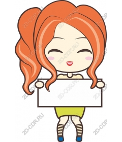 Cheerful red-haired girl
