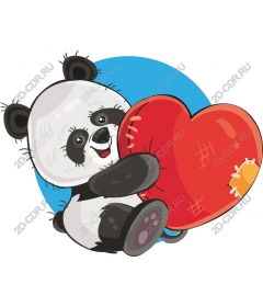  Adorable Panda with heart