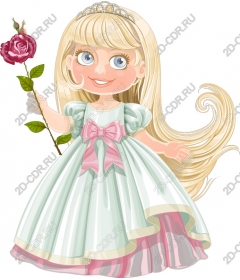 Quirky young girl with a rose