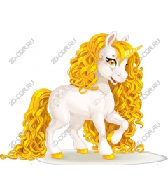 Unicorn with a Golden mane