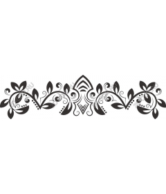  Elegant black floral fringe
