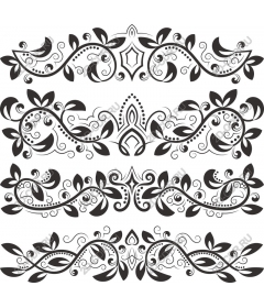  Elegant floral border set