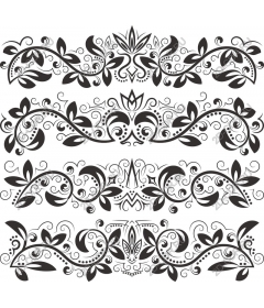  Набор Flourish - Замысловатые цветочные элементы