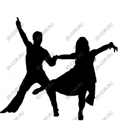 Dynamic dance couple