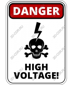 Sign danger high voltage