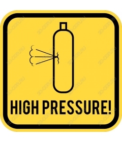 Sign safety high pressure