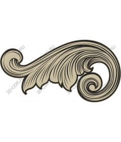  Elegant ornament in the form of a curl of the leaves