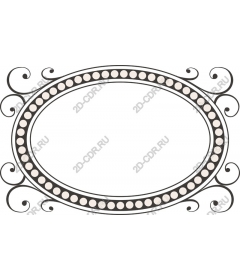  Elegant oval frame with an intricate pattern