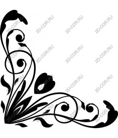  Elegant black floral corner